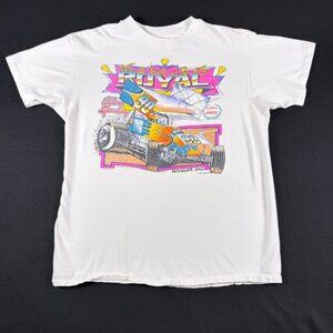Vintage 1990 King’s Royal Racing Eldora Speedway Graphic T-Shirt Mens XL Retro